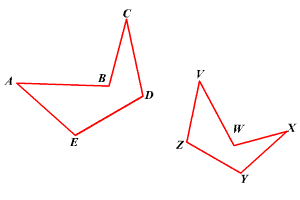 Two Similar Pentagons ABCDE and VWXYZ