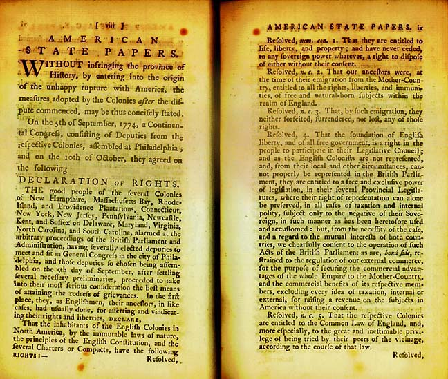 Page 1 of the Declaration of Rights