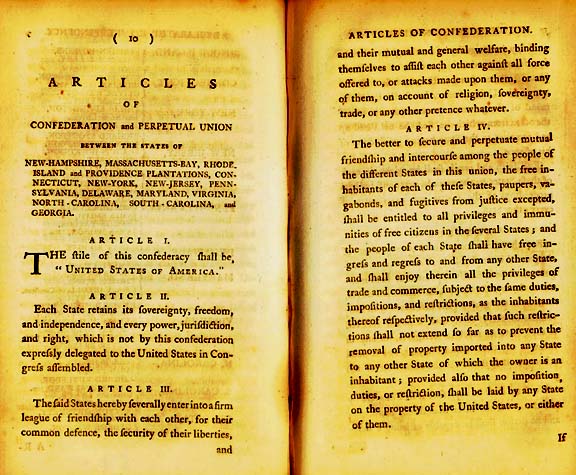 The Articles of Confederation Page 1