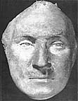 Front view of Houdon Washington Life Mask